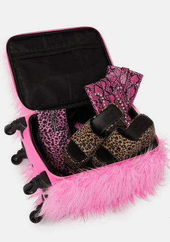 You're High Maintenance Fuzzy Suitcase