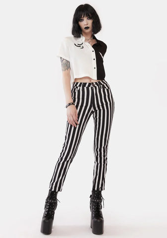 New Idols Striped Skinny Jeans