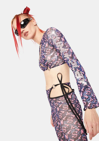 Cum & Play One Shoulder Tie Top