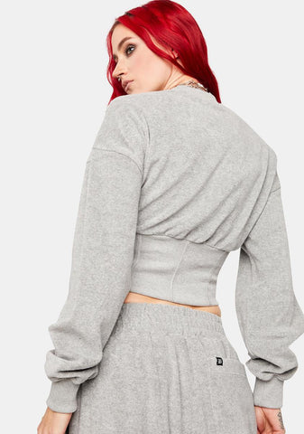 Terry Corset Sweatshirt