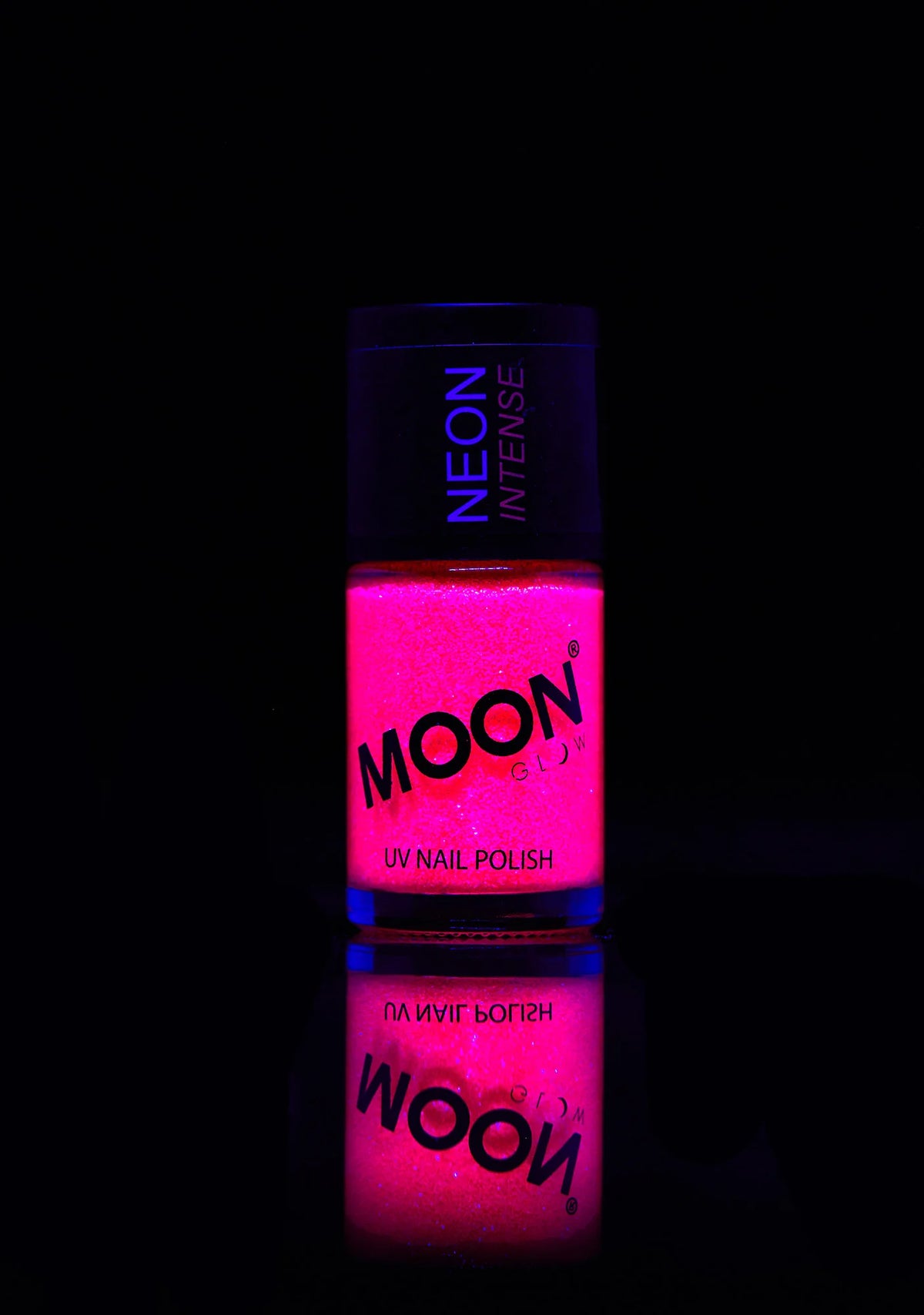 Neon Pink UV Glitter Nail Varnish