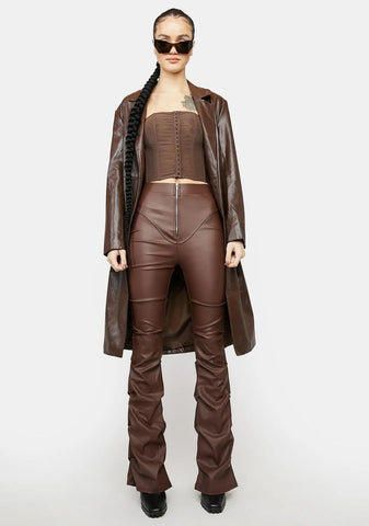 Mocha Won't You Want Me Corset Top