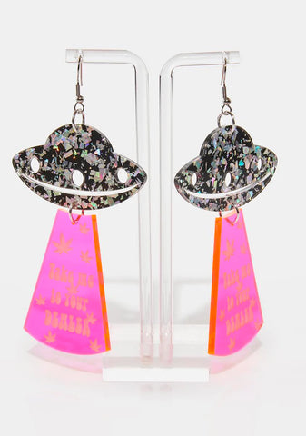 Neon Pink Take Me Earrings