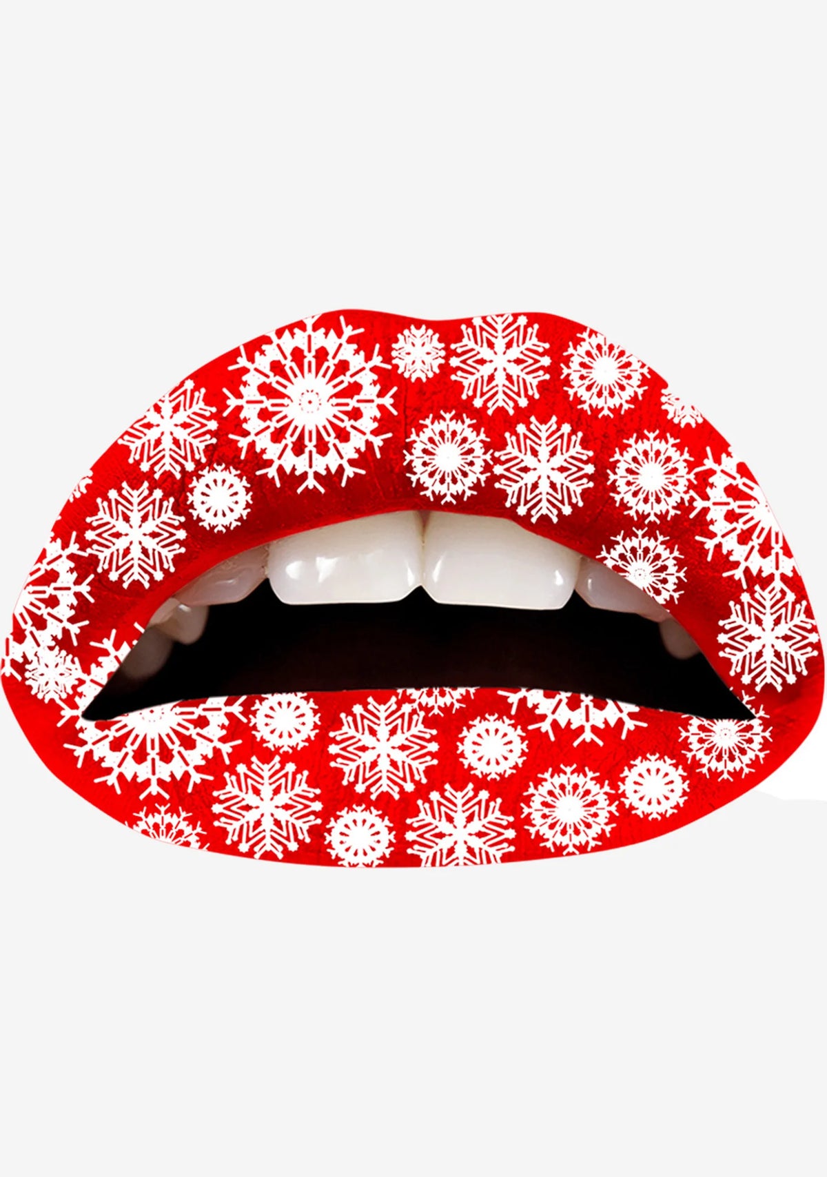 Red Snowflake Lip Applique