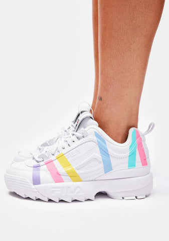 Cotton Candy Disruptor II Stripe Sneakers