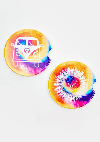 Tie Dye Car Coaster