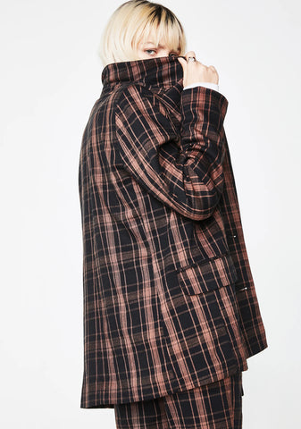 Half Bad Plaid Blazer
