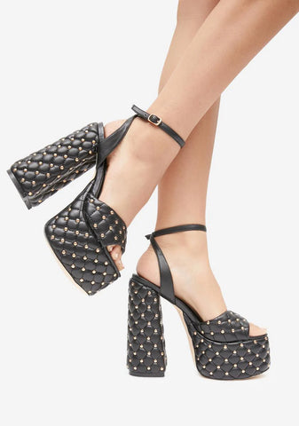 Black Lanzi Platform Heels