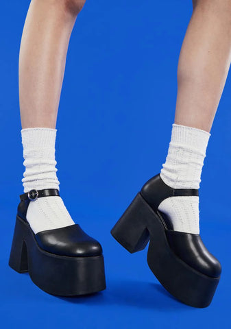 Cry Me A River Platform Mary Janes