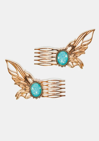 Wings Of Queens Hair Comb Set