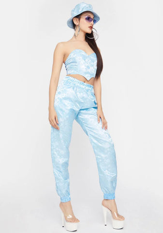 Sky Satin Lounge Pants