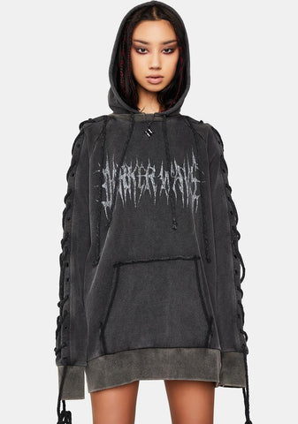 Modulation Unisex Lace-Up Hoodie