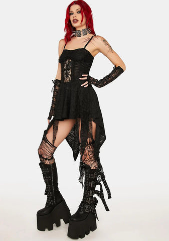 Black Strapless Mini Dress