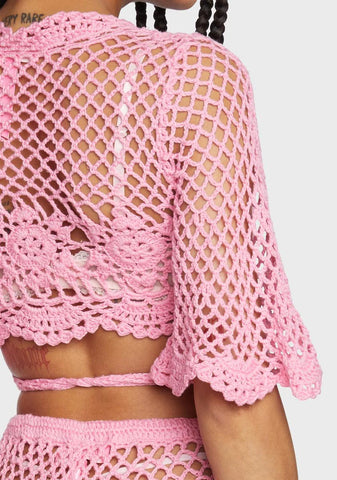 Dream Away Crochet Wrap Top