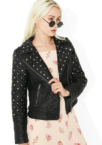 On The Edge Studded Moto Jacket