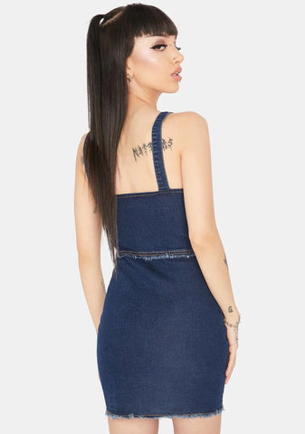 Country Heart Denim Mini Dress