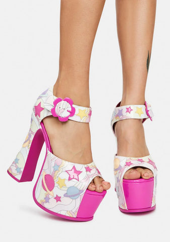 Groovy Galaxy Platform Heels