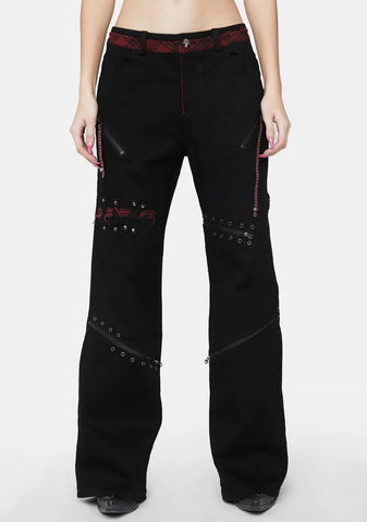 Stylish Punk Straight Pants