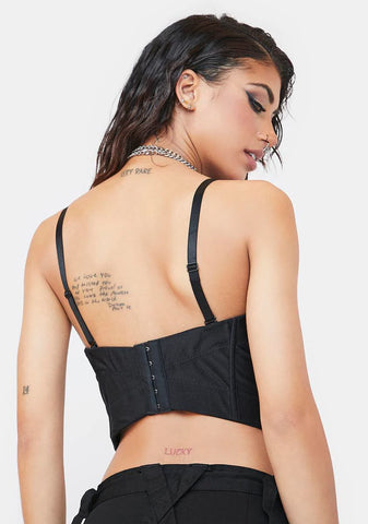 Strike A Pose Sequin Bustier Top