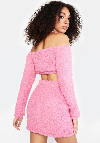 Baby Let Me Rock Fuzzy Skirt Set