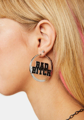 Not So Good Girl Hoop Earrings