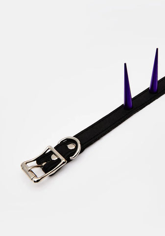 Purple Super Long Spike Choker