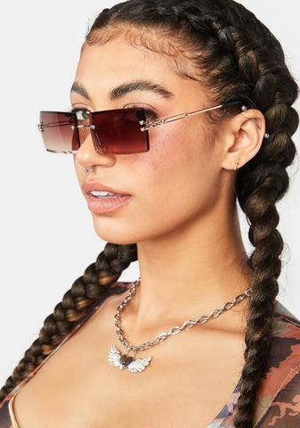 Don't Look Now Rimless Sunglasses