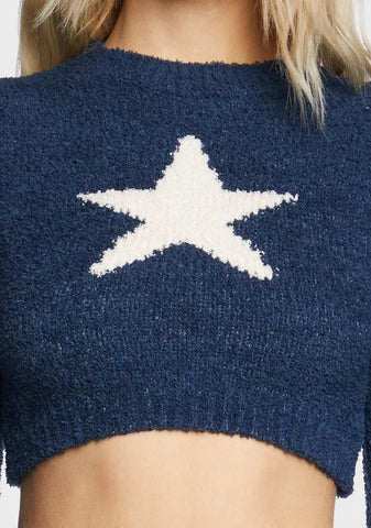 Starry Super Soft Cropped Sweater