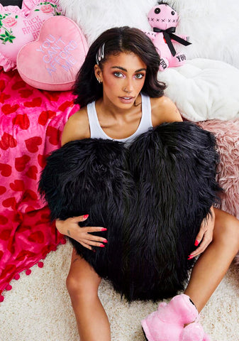 Midnight Shagadelic Heart Pillow