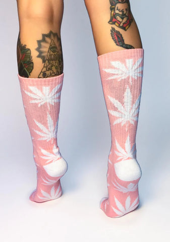 Candy Pink Plantlife Crew Socks