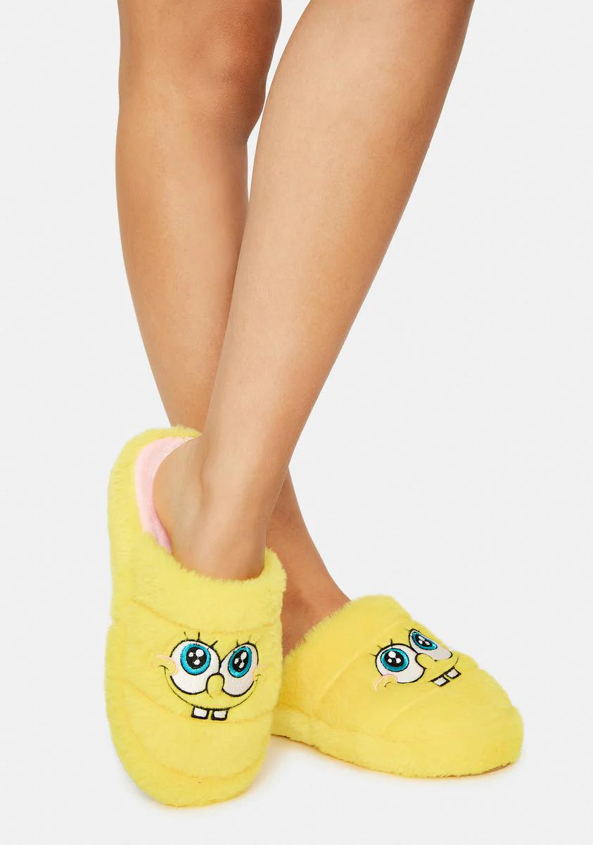 X Spongebob Fluffy Slippers