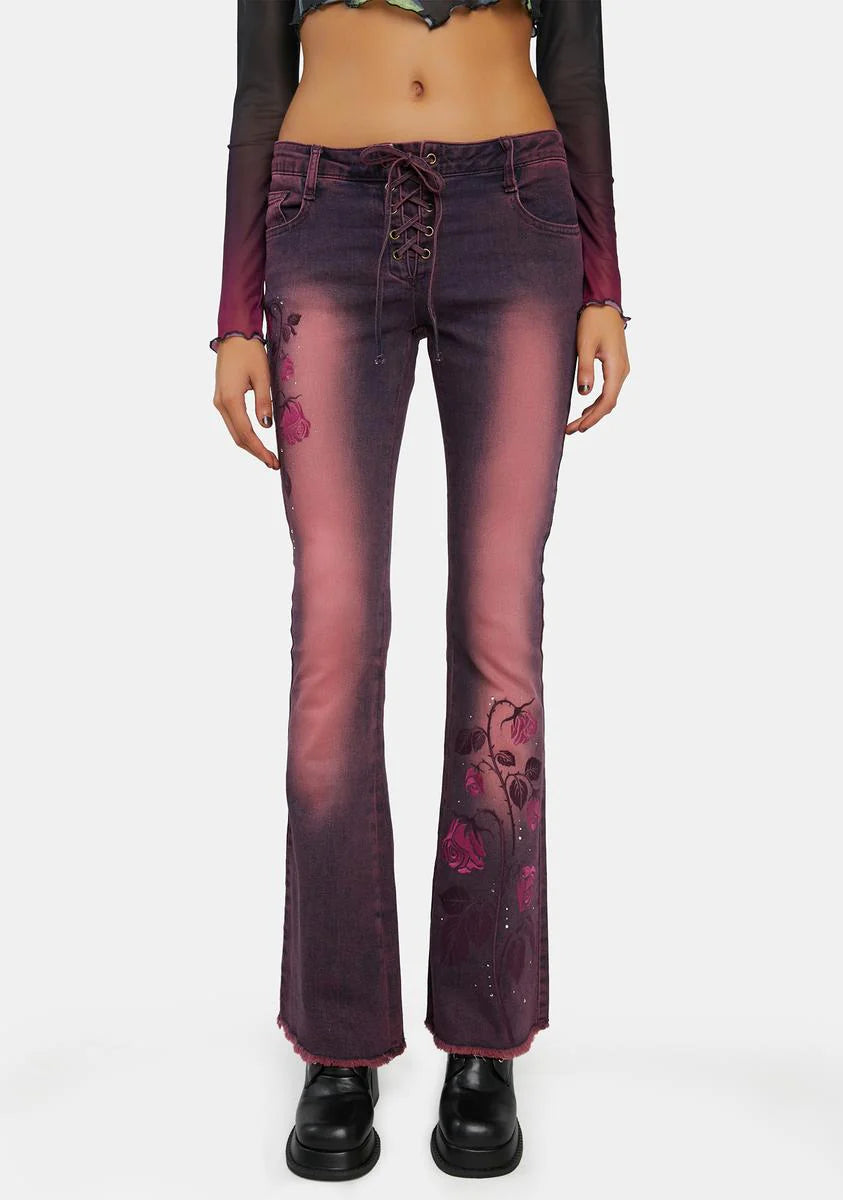 Life Of Leisure Embroidered Jeans