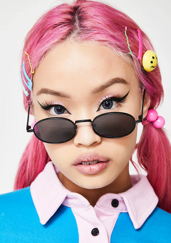 Night Boy Bye Oval Sunglasses