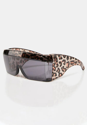 Lush Leopard Shield Sunglasses