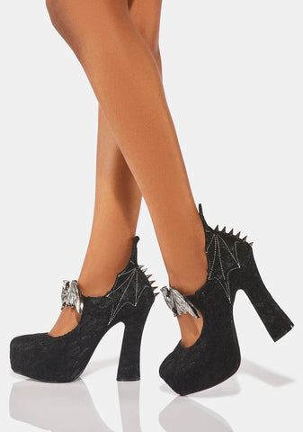 Demon-18 Platform Mary Jane Pumps