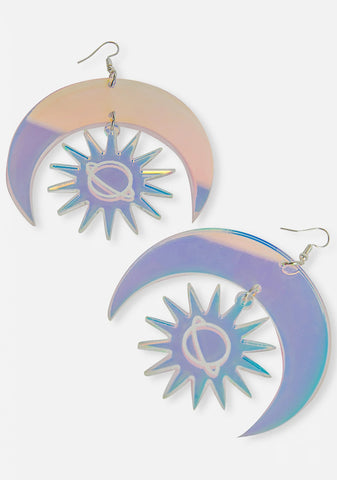 Sun & Moon Iridescent Earrings