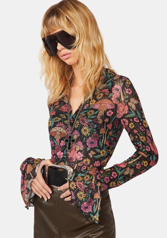 Daydreamer Floral Sheer Blouse