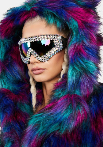 Melting Masses Rhinestone Goggles