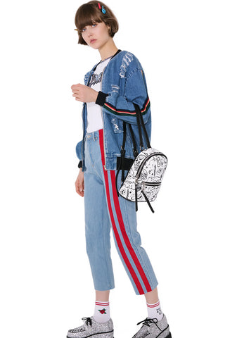 Speed Racer Striped Jeans