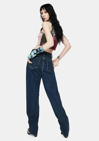 Dark Wash Wide Leg Jeans