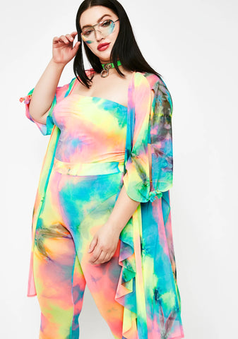 Luv Drug Tie Dye Kimono