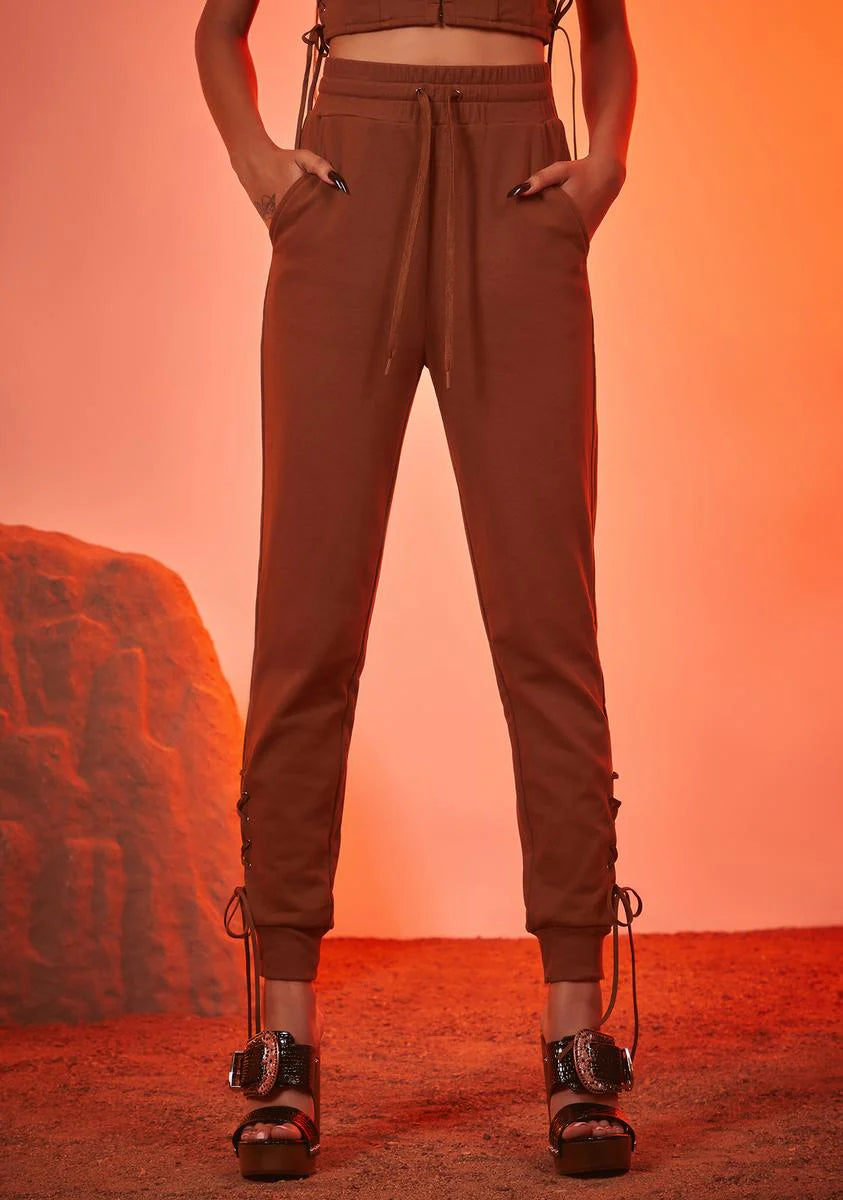 Dare To Go Lace-Up Joggers