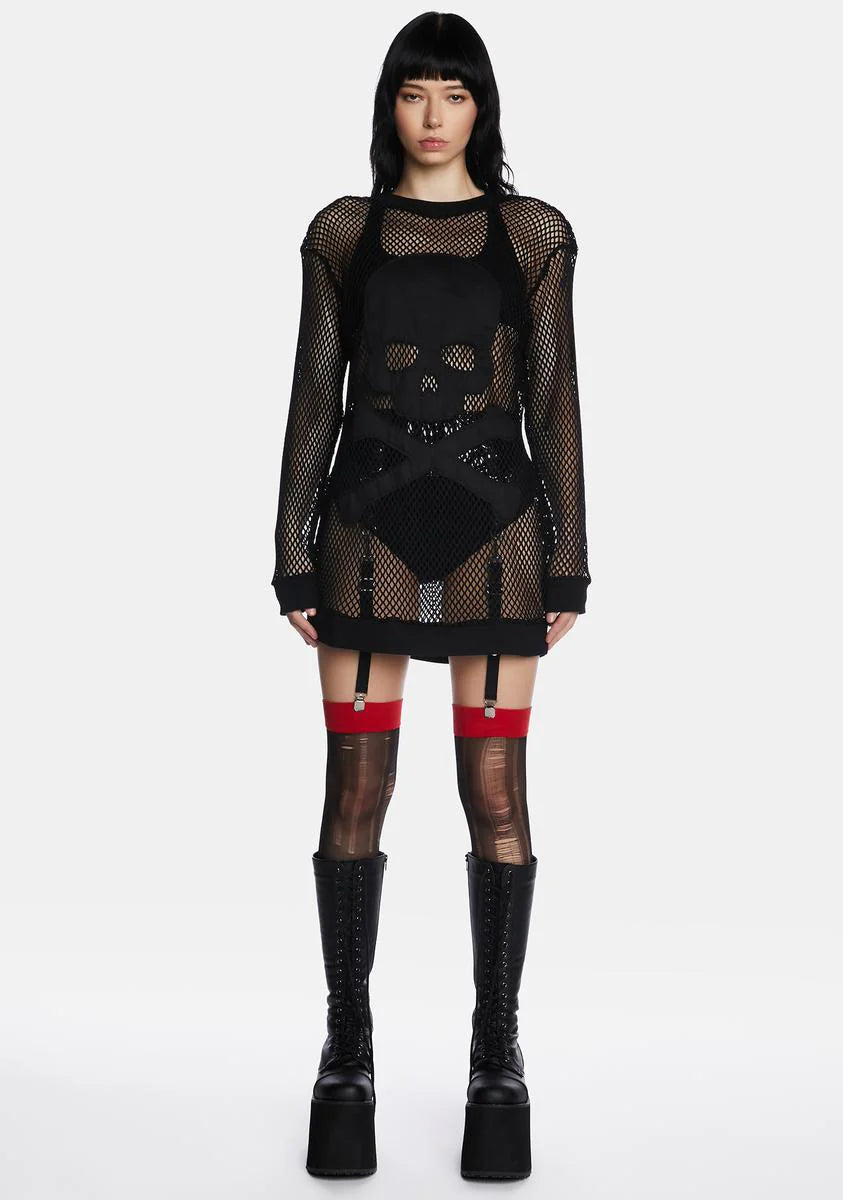 Hellbound Hottie Fishnet Top