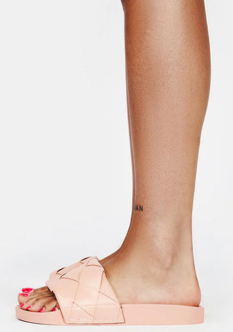 Sweet Designer Love Quilted Slides