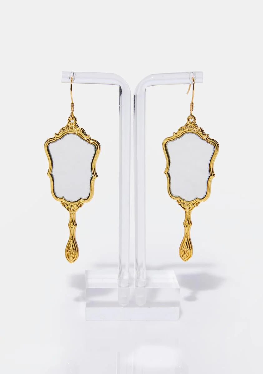 Fairest Of Them All Mirror Earrings