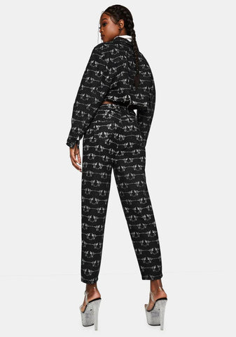 Cherub Print Mom Jeans