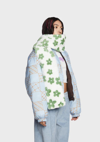 Sage In Due Time Floral Scarf