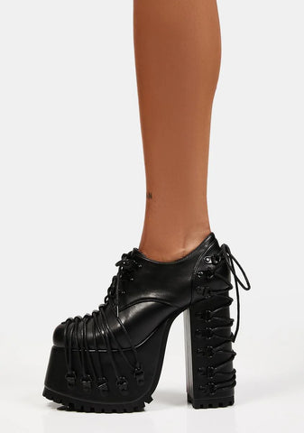 Dare To Cross Me Platform Brogues