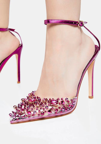 Pink Popstar Jeweled Heels