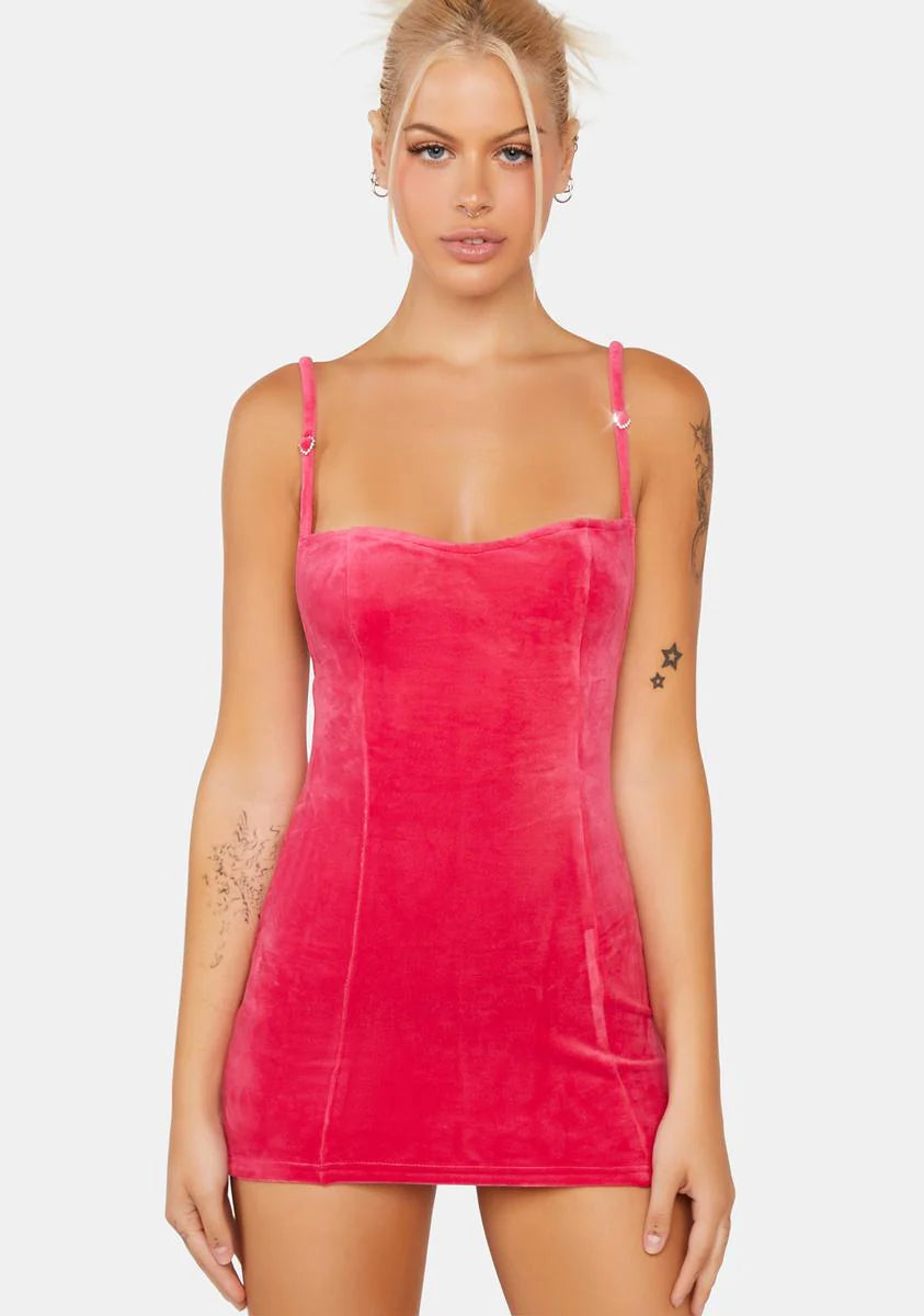Starlet Moments Velour Mini Dress